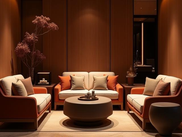Elegant lobby seating for a boutique hotel in Downtown Dubai